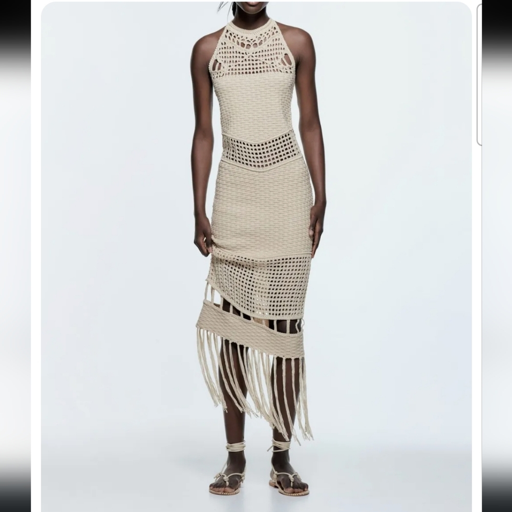 New with Tags Zara Fringe Dress